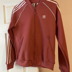 Pink adidas track jacket size small